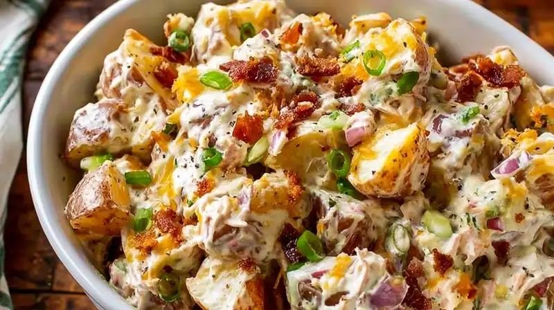 Jalapeno_Popper_Potato_0_result Roasted red potatoes on a baking sheet ready to be mixed into salad