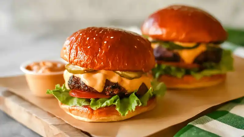 Juicy Crack Burgers stacked with melty cheese