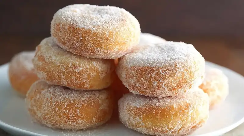Chinese_Donuts_Recipes_1_result Close up of golden Chinese donuts with crisp sugar coating