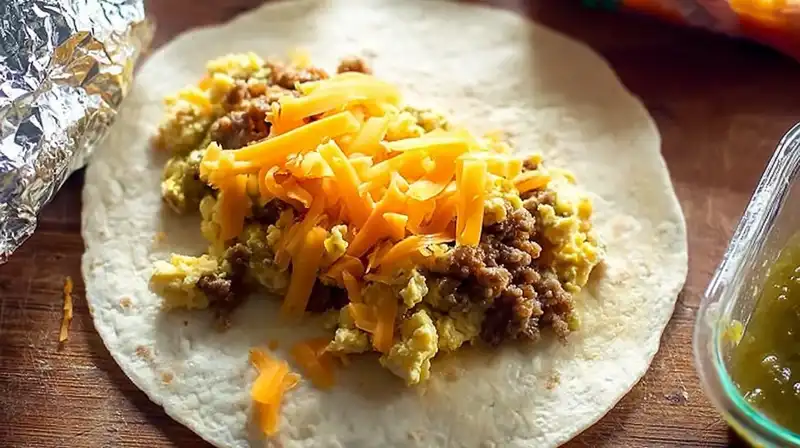 Freezer_Breakfast_Burrit_0_result Cooking diced potatoes with green peppers and onions in skillet for breakfast burritos