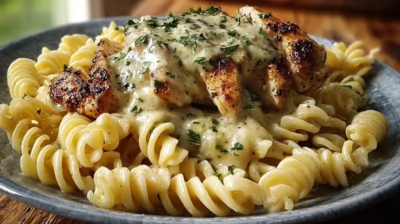 Creamy_Garlic_Butter2_result Creamy Garlic Butter Chicken and Rotini in Parmesan Sauce