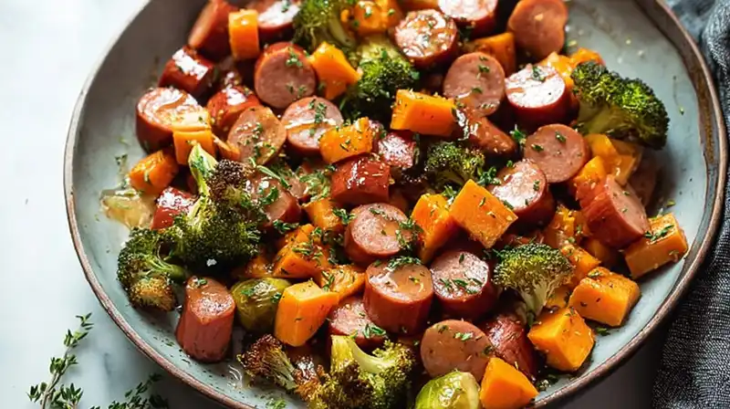 Sheet_Pan_Sausage_and_Sw_2_result Sheet Pan Sausage and Sweet Potatoes with Honey Garlic Sauce