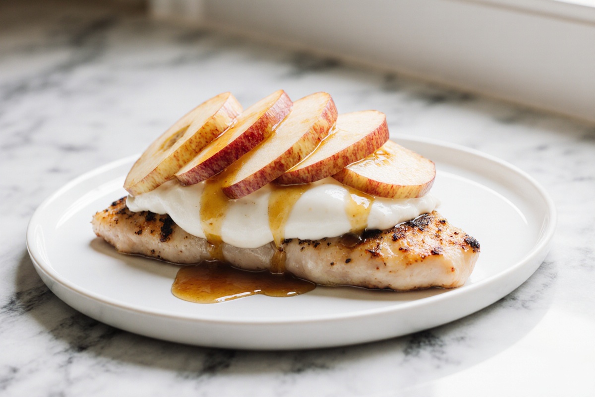 Apple and Brie Stuffed Chicken with Maple Dijon Glaze