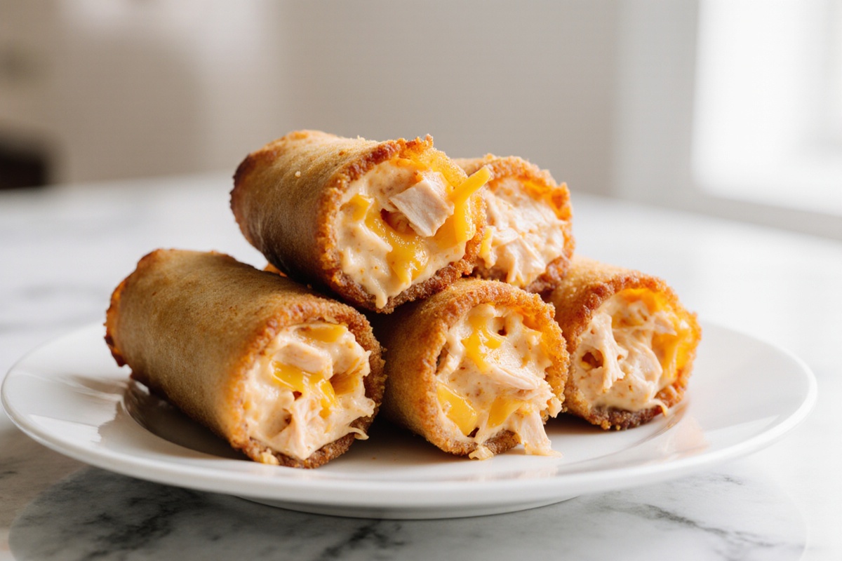 Buffalo Chicken Dip Egg Rolls