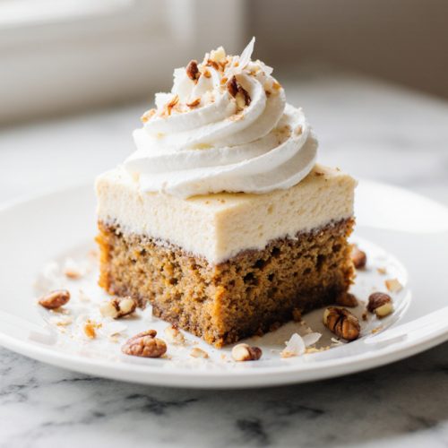 Carrot Cake Cheesecake With Creamy Topping