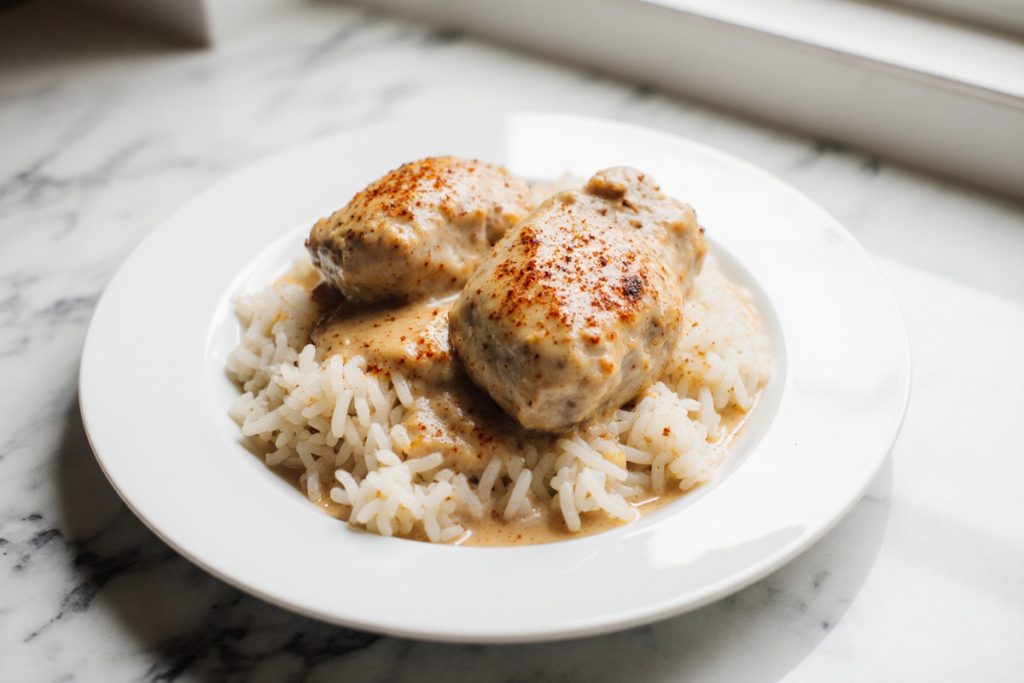 Creamy Smothered Chicken and Rice