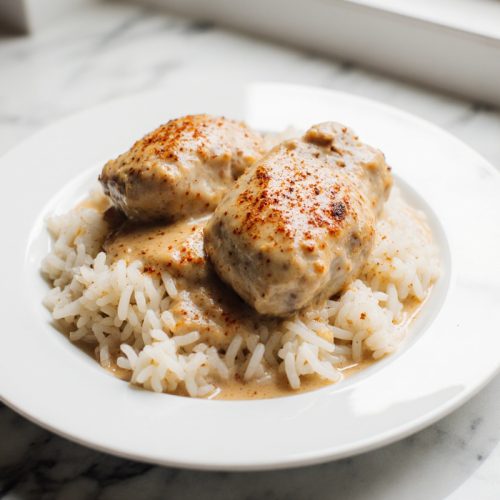 Creamy Smothered Chicken and Rice