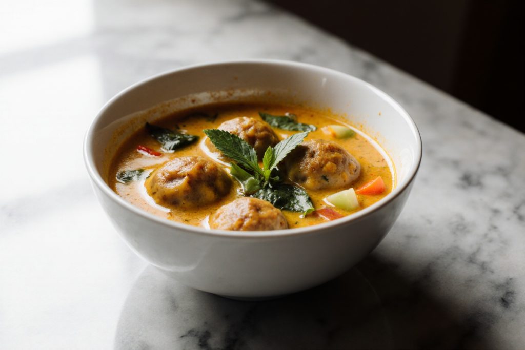 Curry Soup With Dumplings