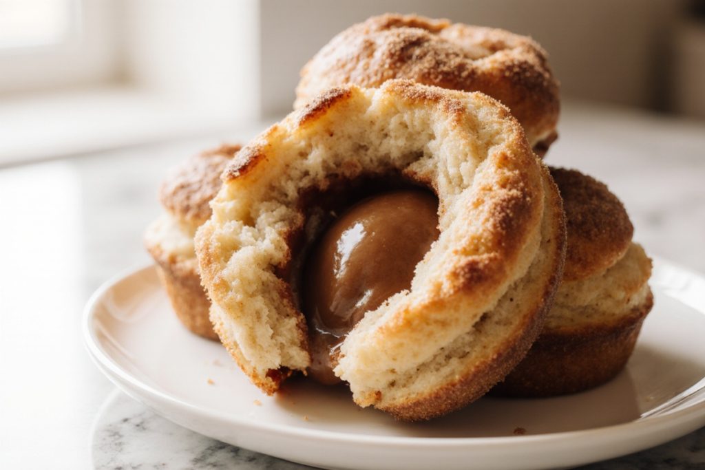 Flaky Cruffins with Sweet Cinnamon Sugar Filling