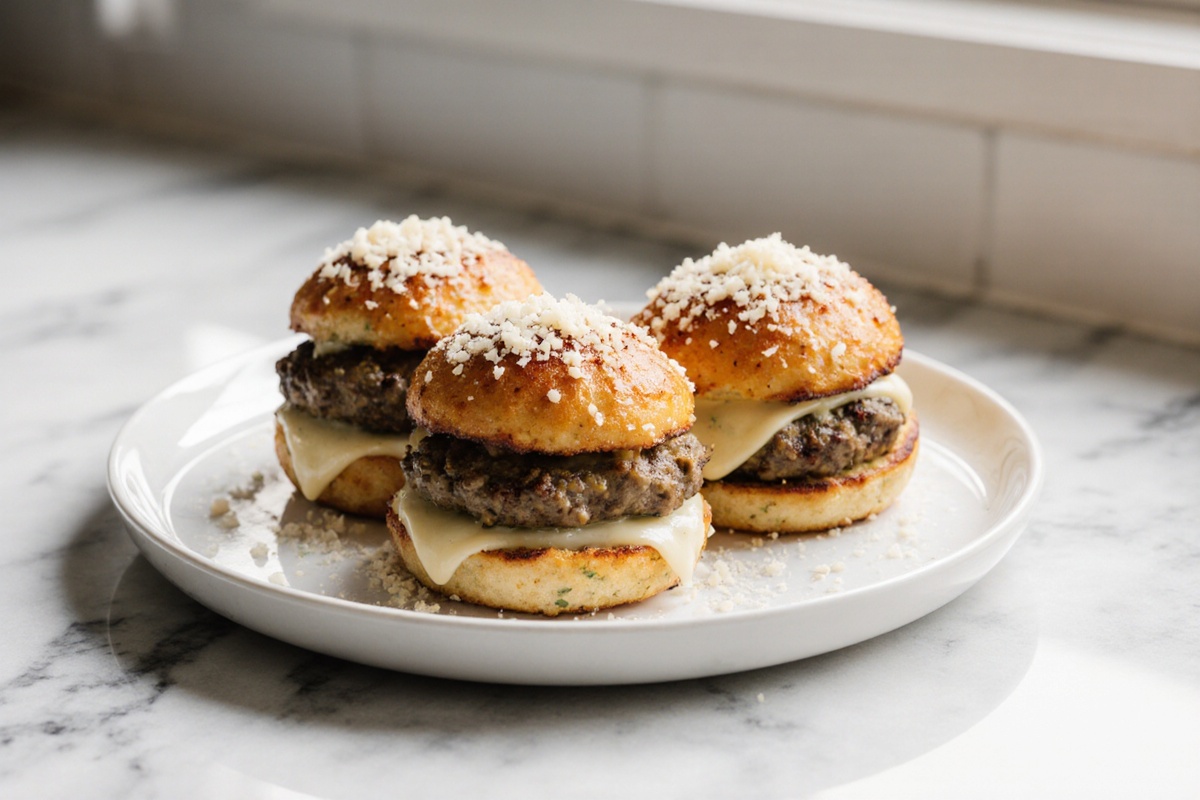 Garlic Parmesan Cheeseburger Bombs