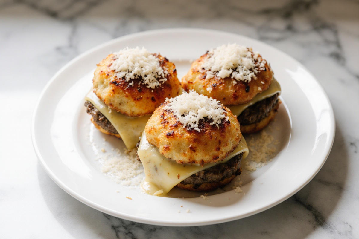 Garlic Parmesan Cheeseburger Bombs
