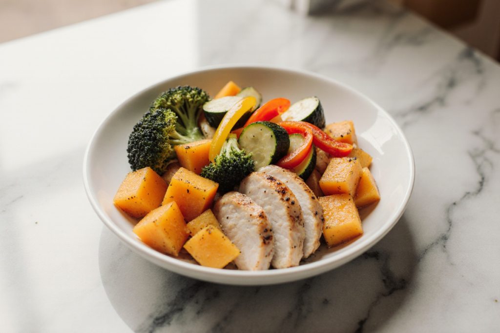 Healthy Chicken and Sweet Potato Bowls