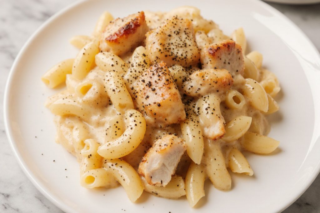 Honey Pepper Chicken Mac and Cheese