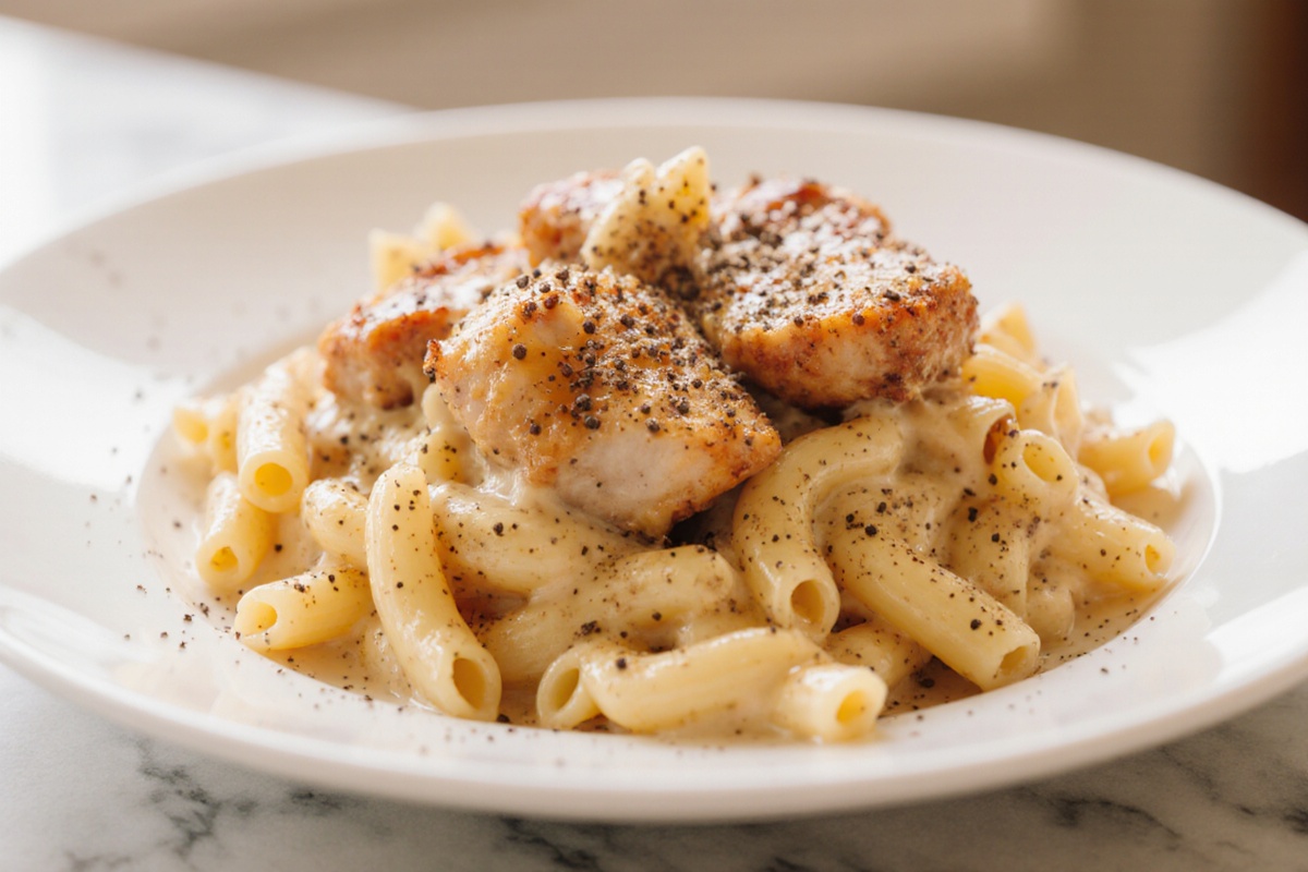 Honey Pepper Chicken Mac and Cheese