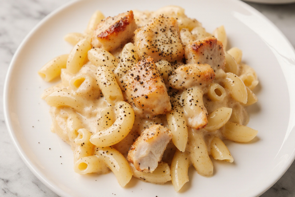 Honey Pepper Chicken Mac and Cheese