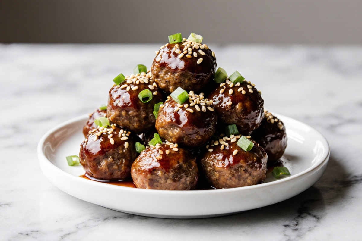 Korean Barbecue Style Meatballs