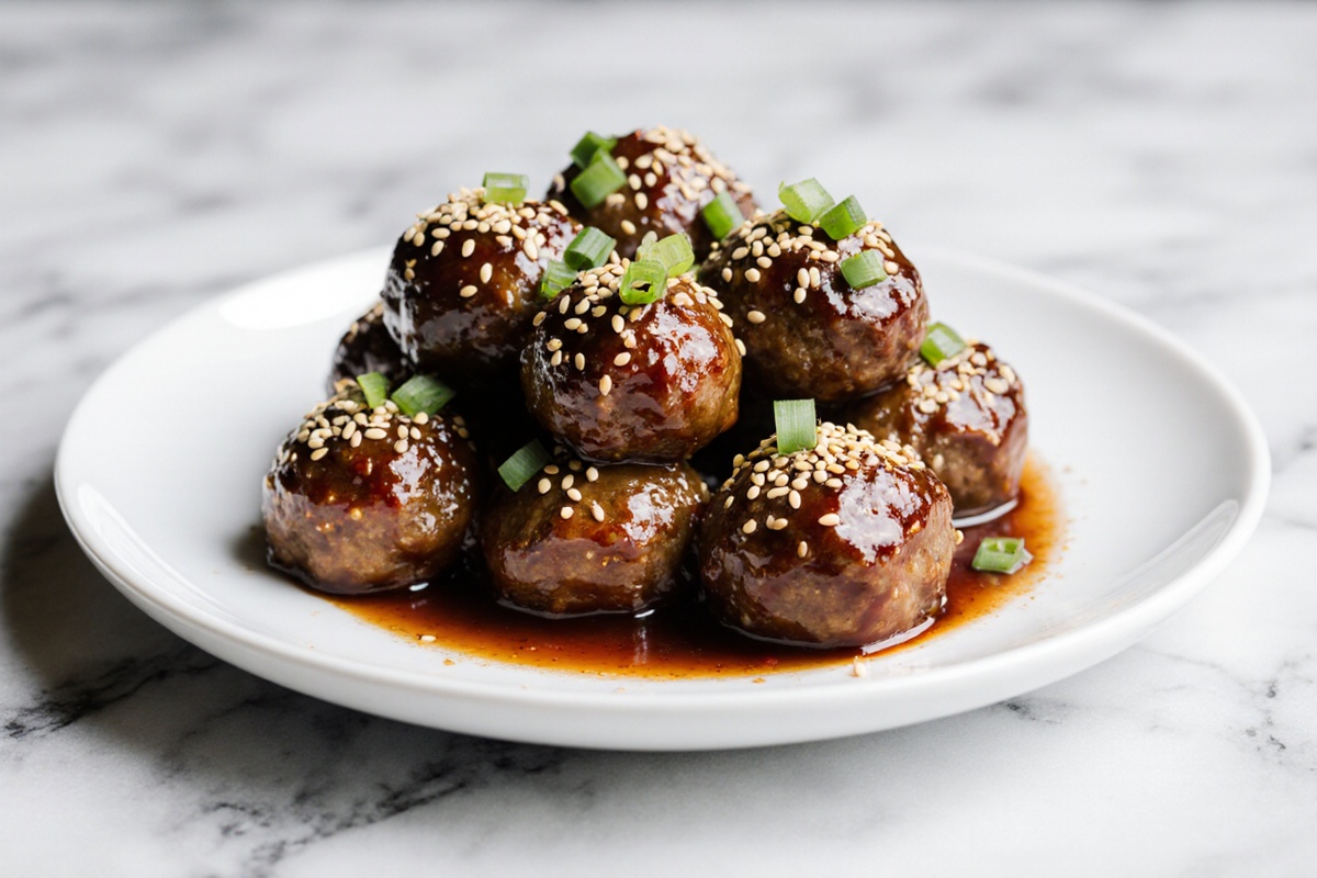 Korean Barbecue Style Meatballs