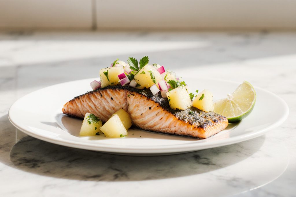 Salmon with Pineapple Salsa