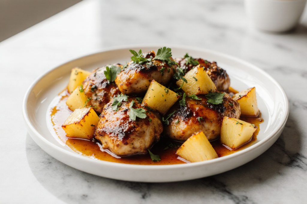 Spicy Pineapple Brown Sugar Chicken