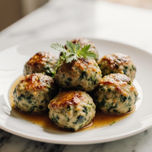 Spinach Garlic Meatballs