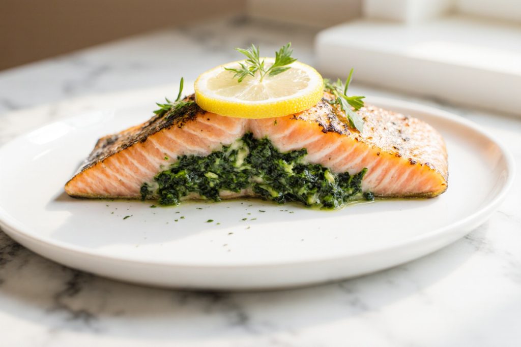 Spinach Stuffed Salmon