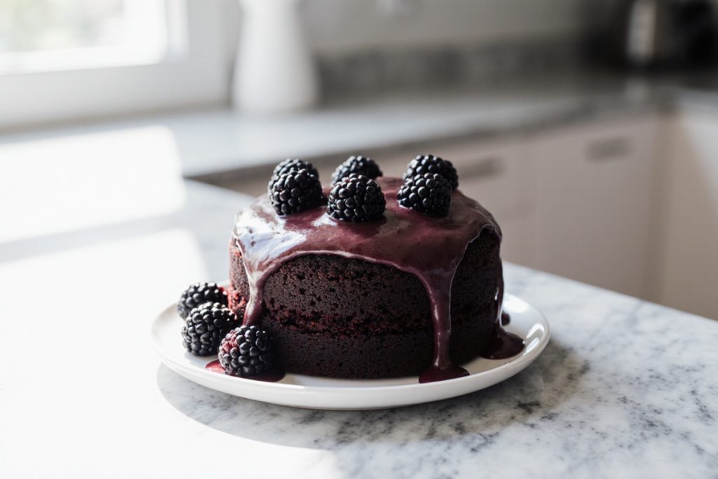 Tasty Blackberry Velvet Cake