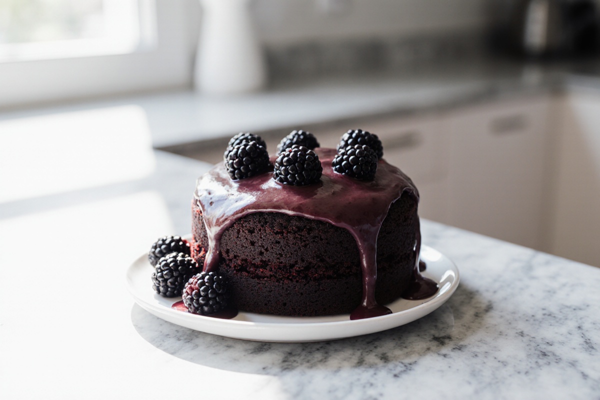 Tasty Blackberry Velvet Cake