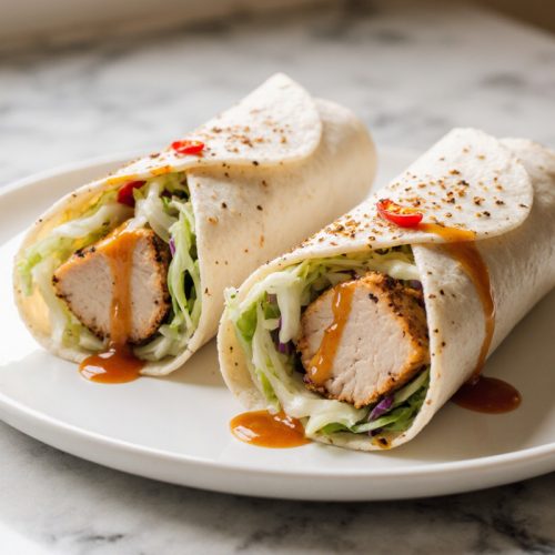 Thai Peanut Chicken Wraps