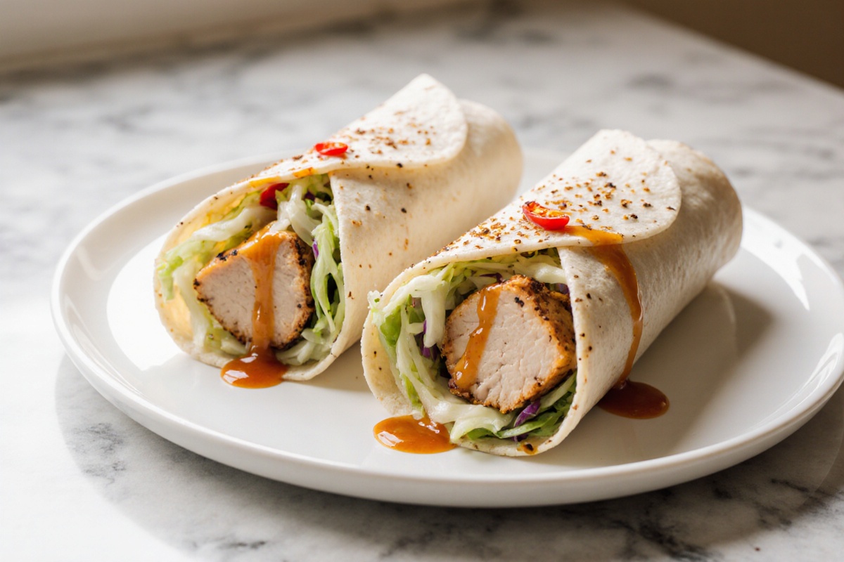 Thai Peanut Chicken Wraps