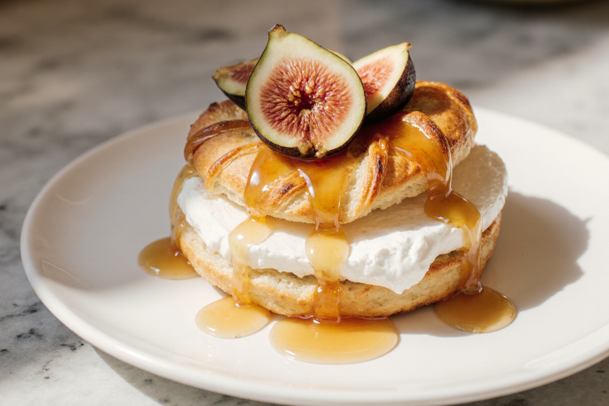 Baked Berie in Puff Pastry with Honey and Fig