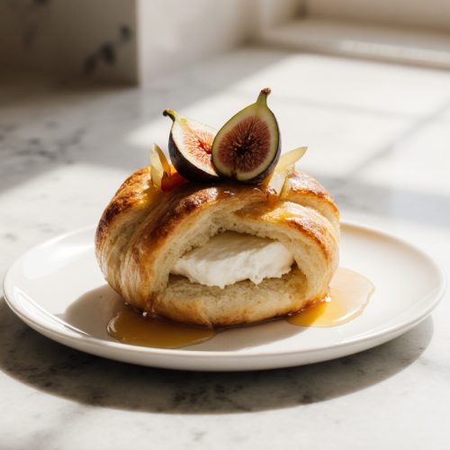 Baked Berie in Puff Pastry with Honey and Fig