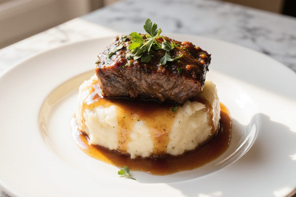 Braised Short Ribs with Garlic Mash
