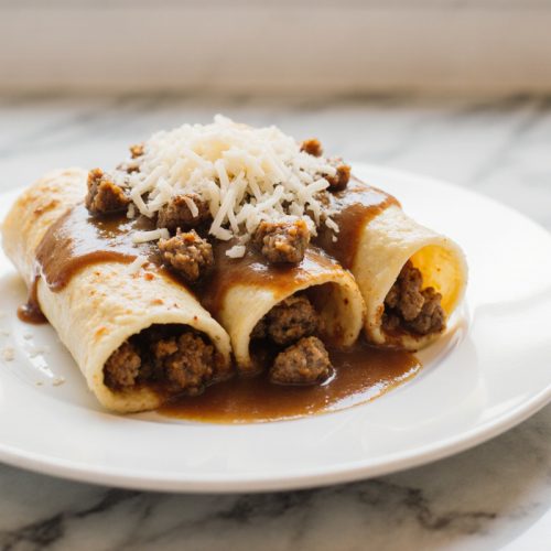 Southern Breakfast Enchiladas with Sausage Gravy