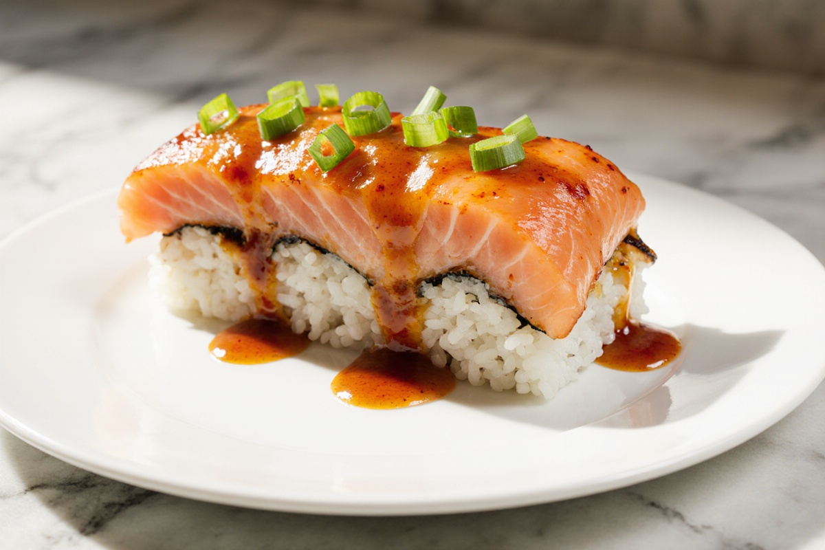 Spicy Salmon Sushi Bake