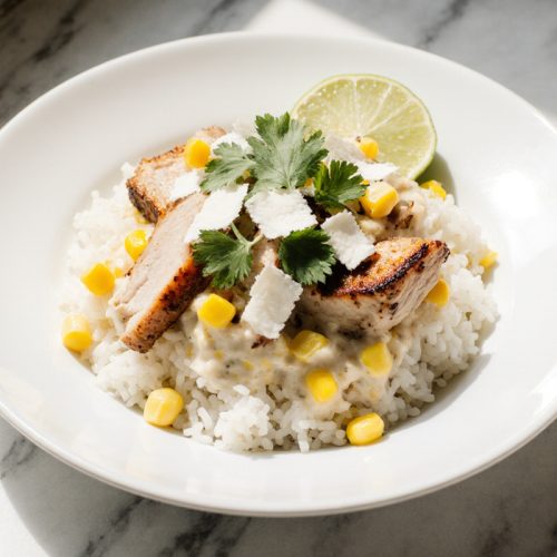 Street Corn Chicken Rice Bowl