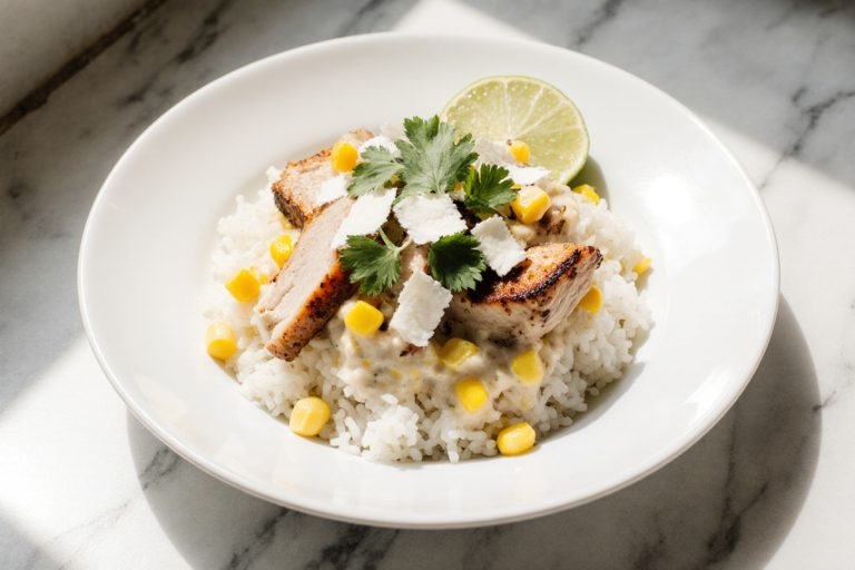 Street Corn Chicken Rice Bowl