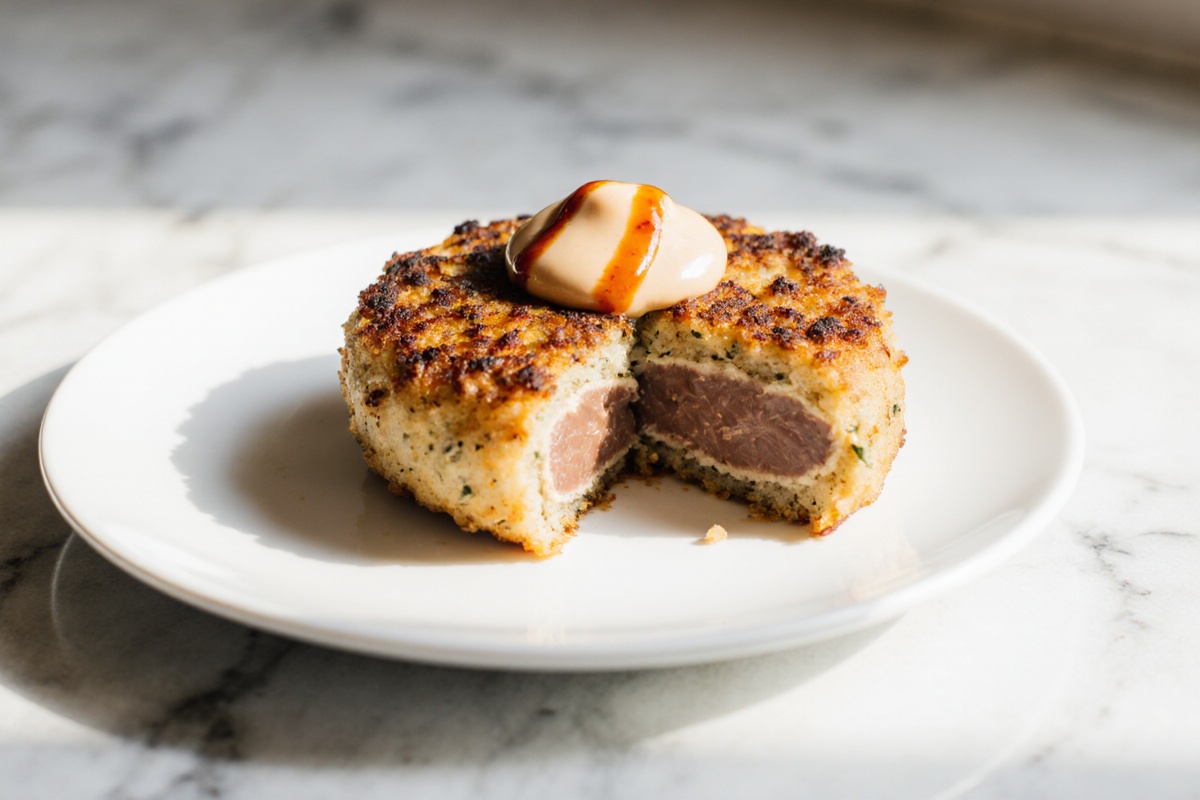 Asian Style Tuna Cake with Spicy Mayo