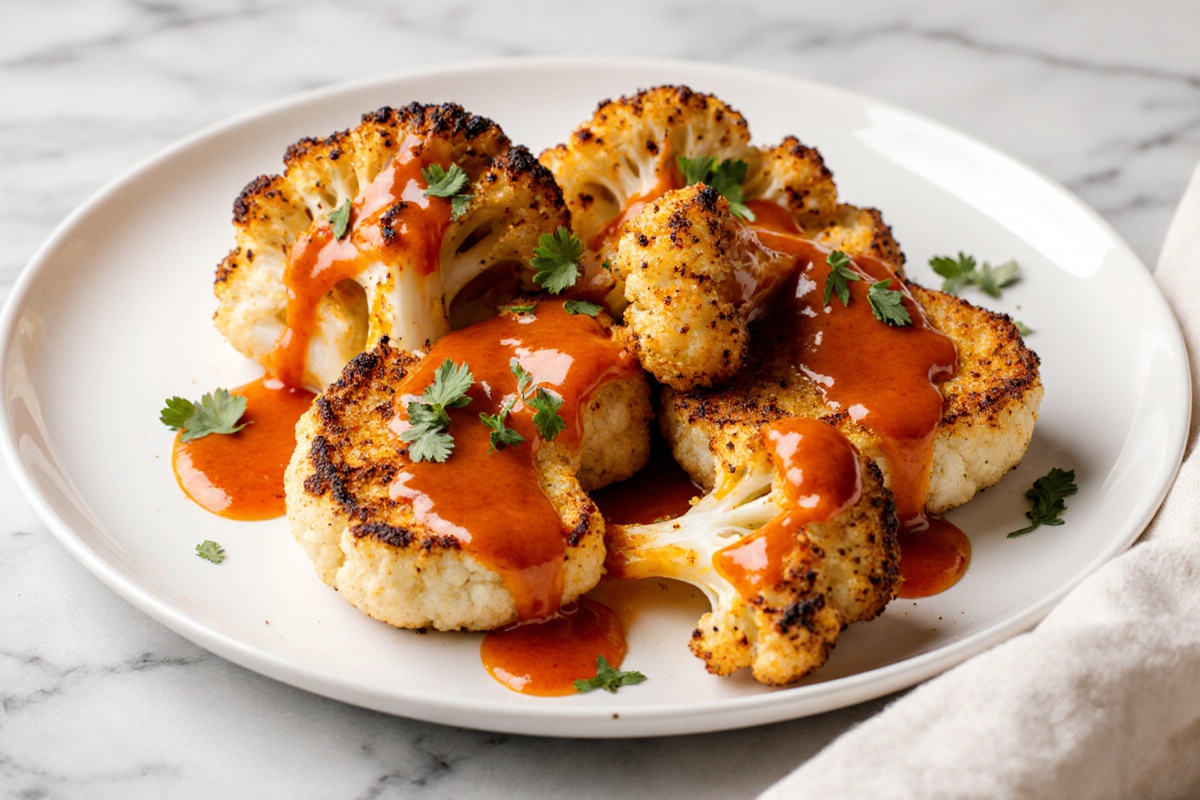 Buffalo Cauliflower Steak