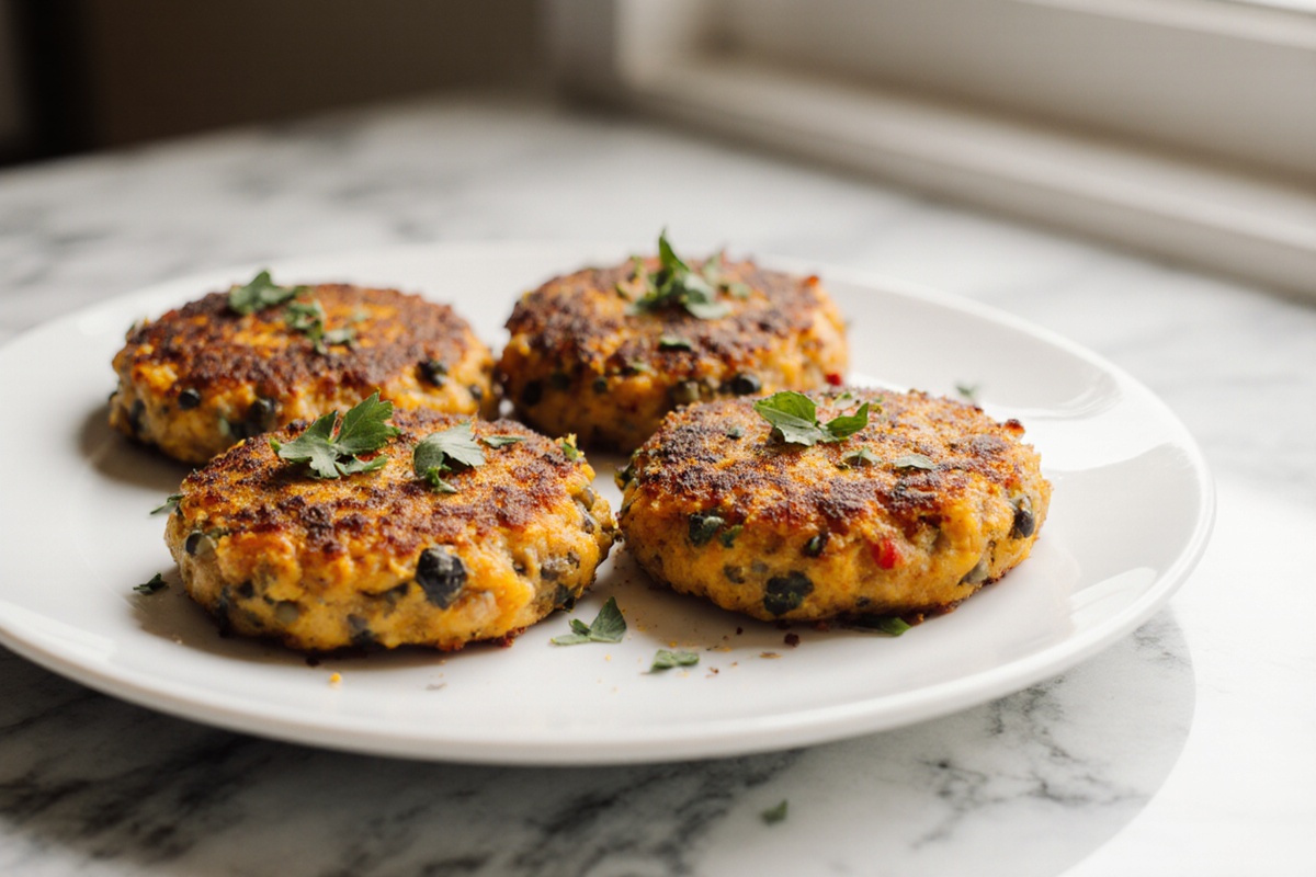 Crispy Sweet Potato & Red Lentil Patties That Delight
