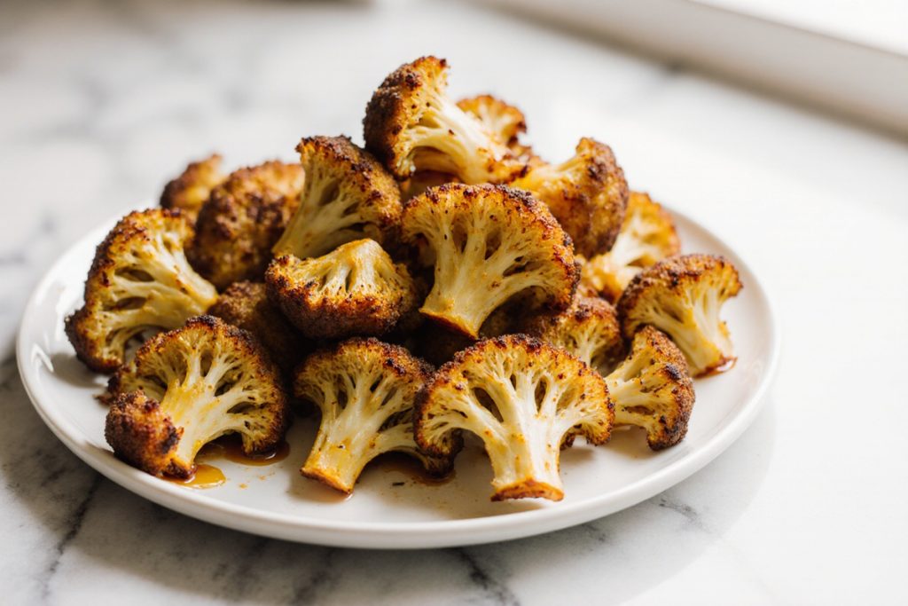 Honey Curry Roasted Cauliflower