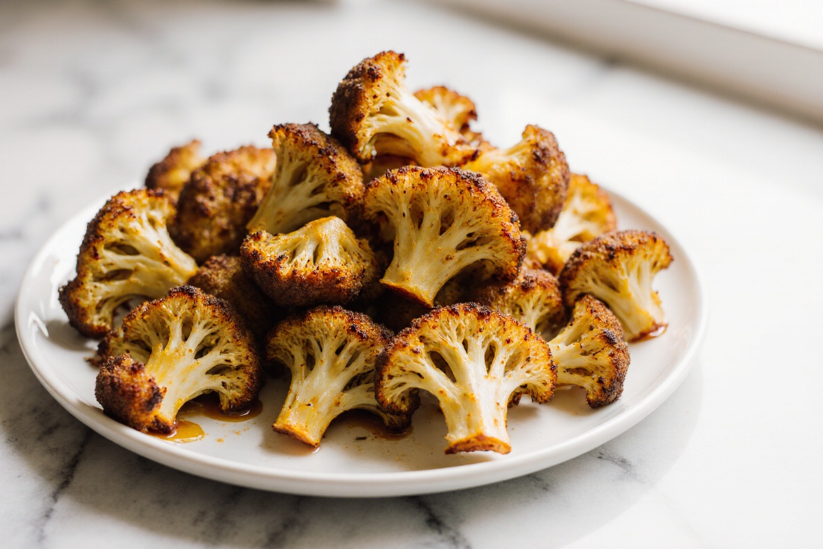 Honey Curry Roasted Cauliflower