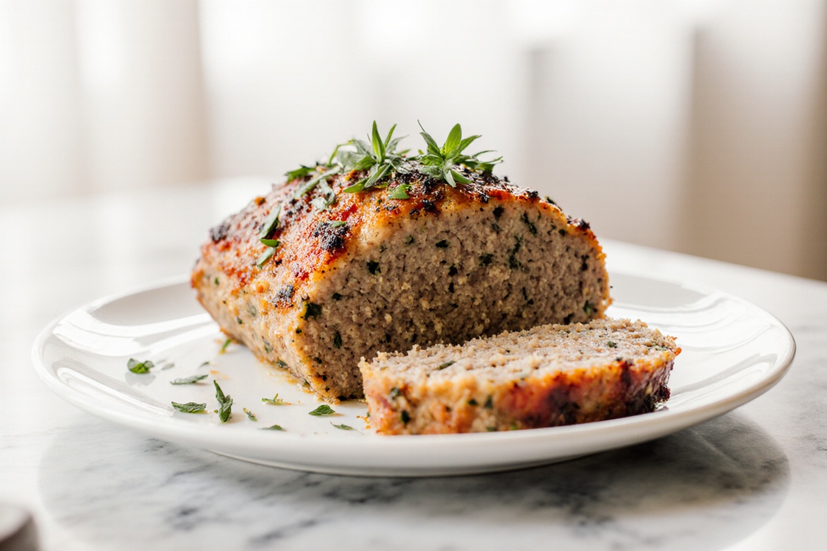 Juicy Garlic Parmesan Chicken Meatloaf