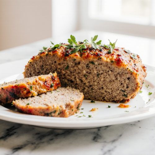 Juicy Garlic Parmesan Chicken Meatloaf