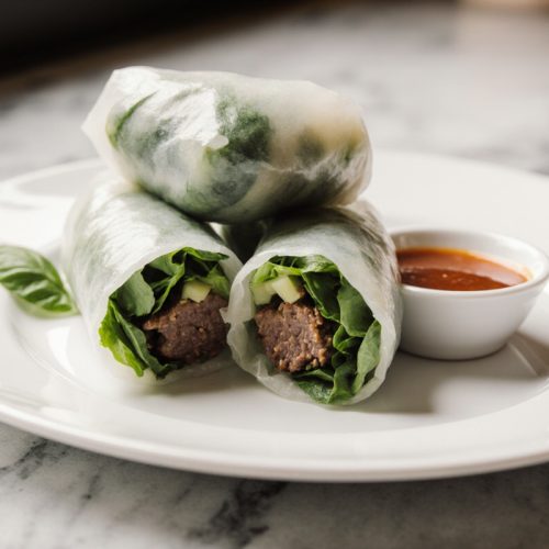 Thai Basil Beef Rolls