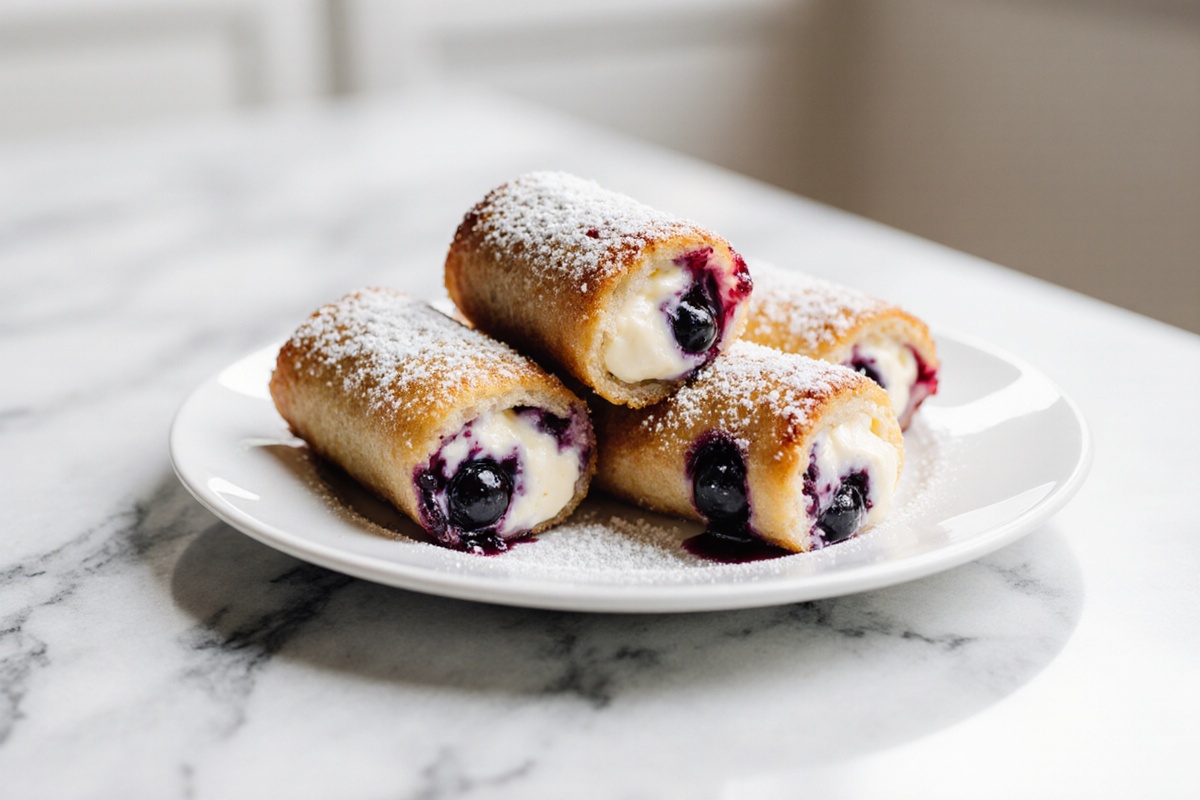 Blueberry Cream Cheese Egg Rolls