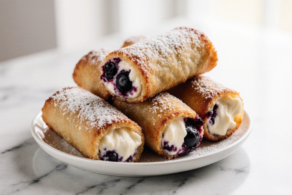 Blueberryn Cream Cheese Egg Rolls