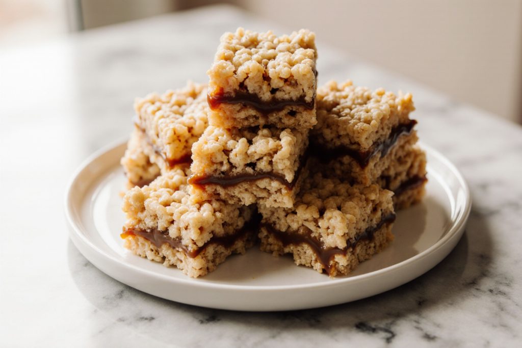 Brown Butter Dulce de Leche Rive Krispie Treats