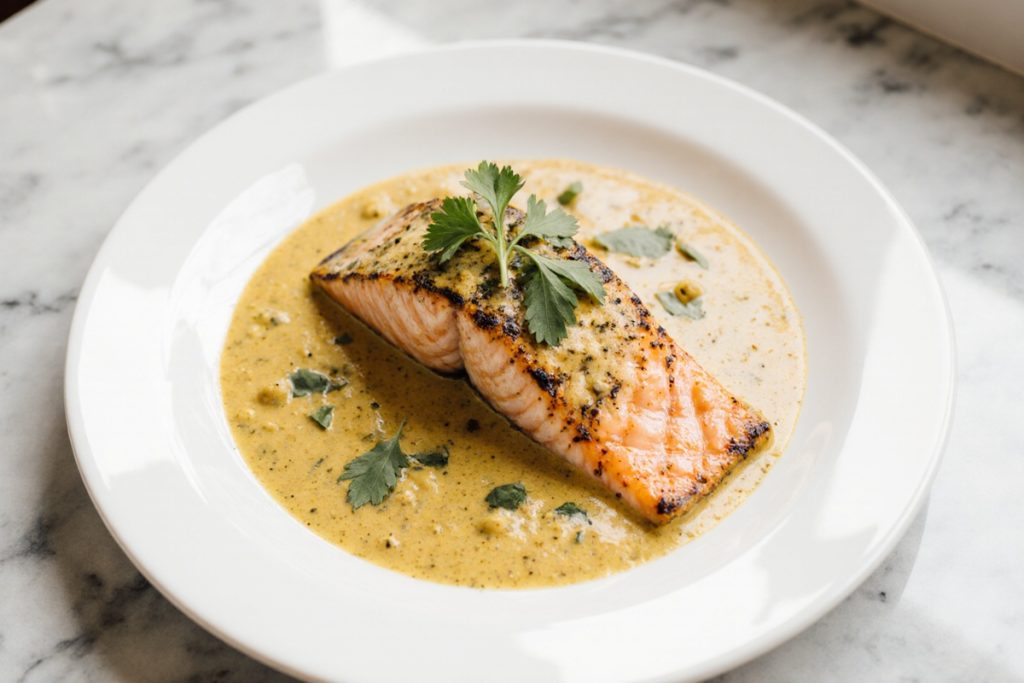 Caribbean Coconut Curry Salmon