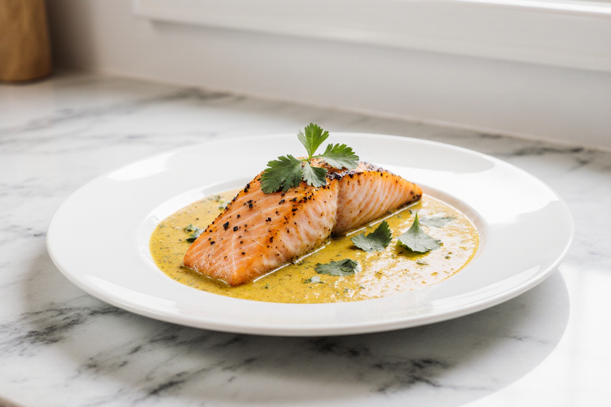 Caribbean Coconut Curry Salmon