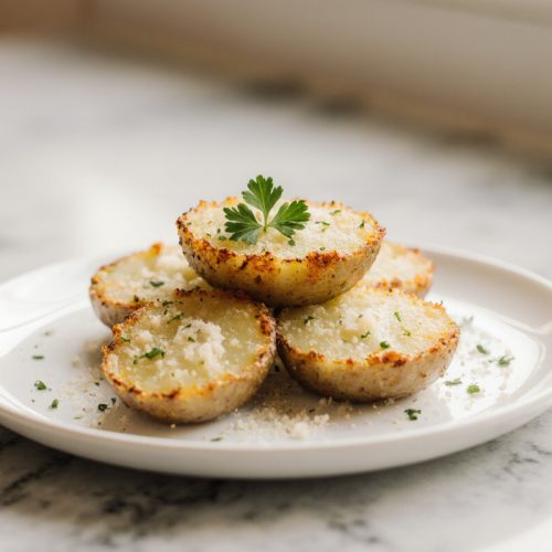 Crispy Garlic Parmesan Smashed Potatoes